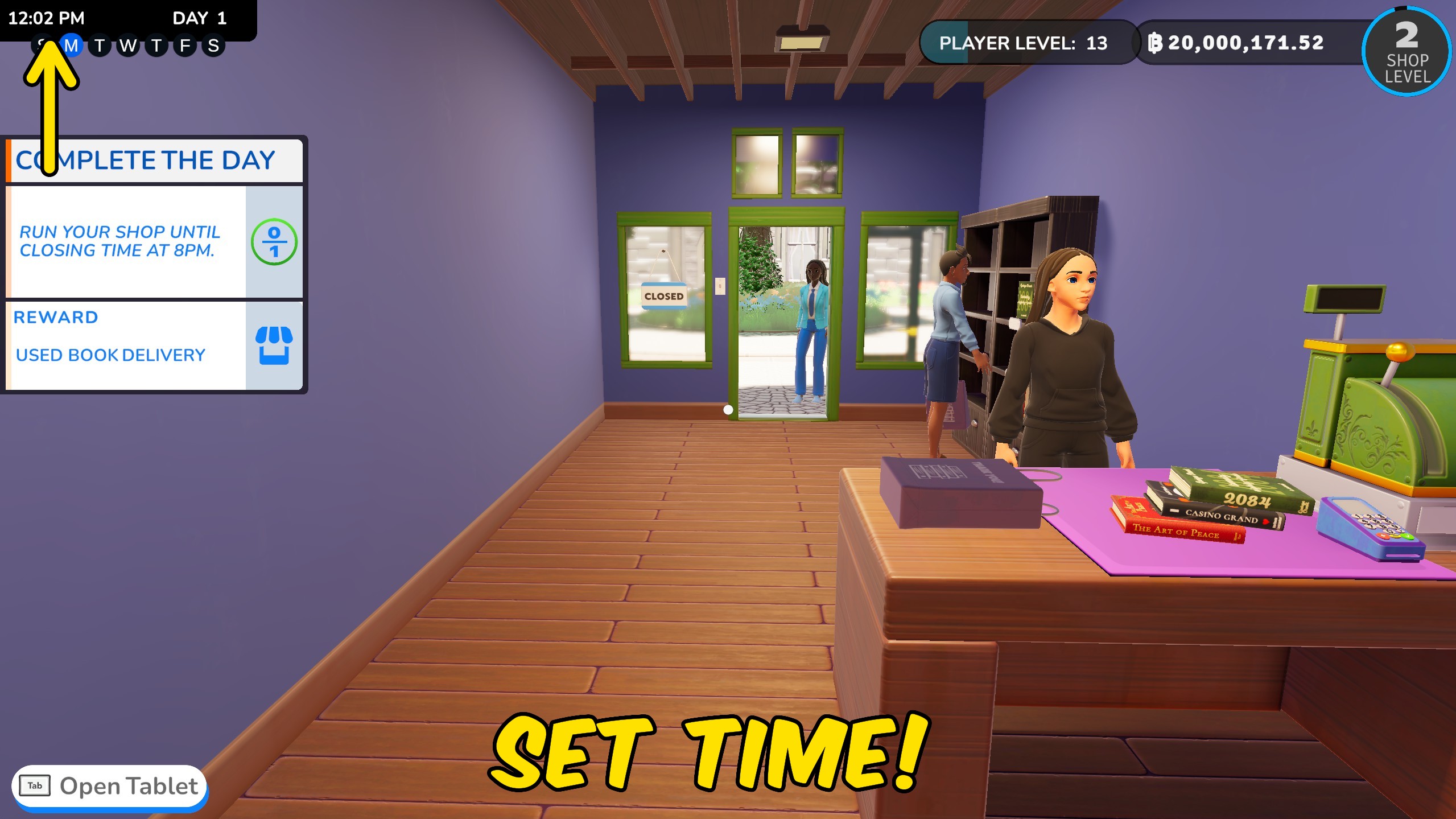 Bookshop Simulator — Time Manager